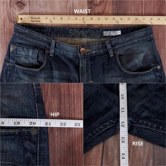 *READ* Levis Silvertab Mens Size 36X33 Bootcut Blue Denim Jeans Cotton - Picture 11 of 12